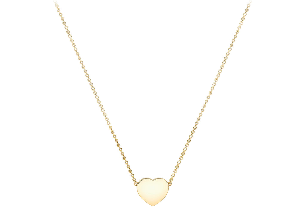 Engraved Necklace - Halo Engraved Heart Pendant Necklace - Gold Vermeil