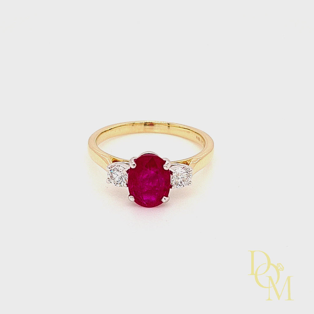 Gold ruby deals ring