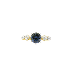 9ct Gold Tanzanite CZ 5 Stone Ring