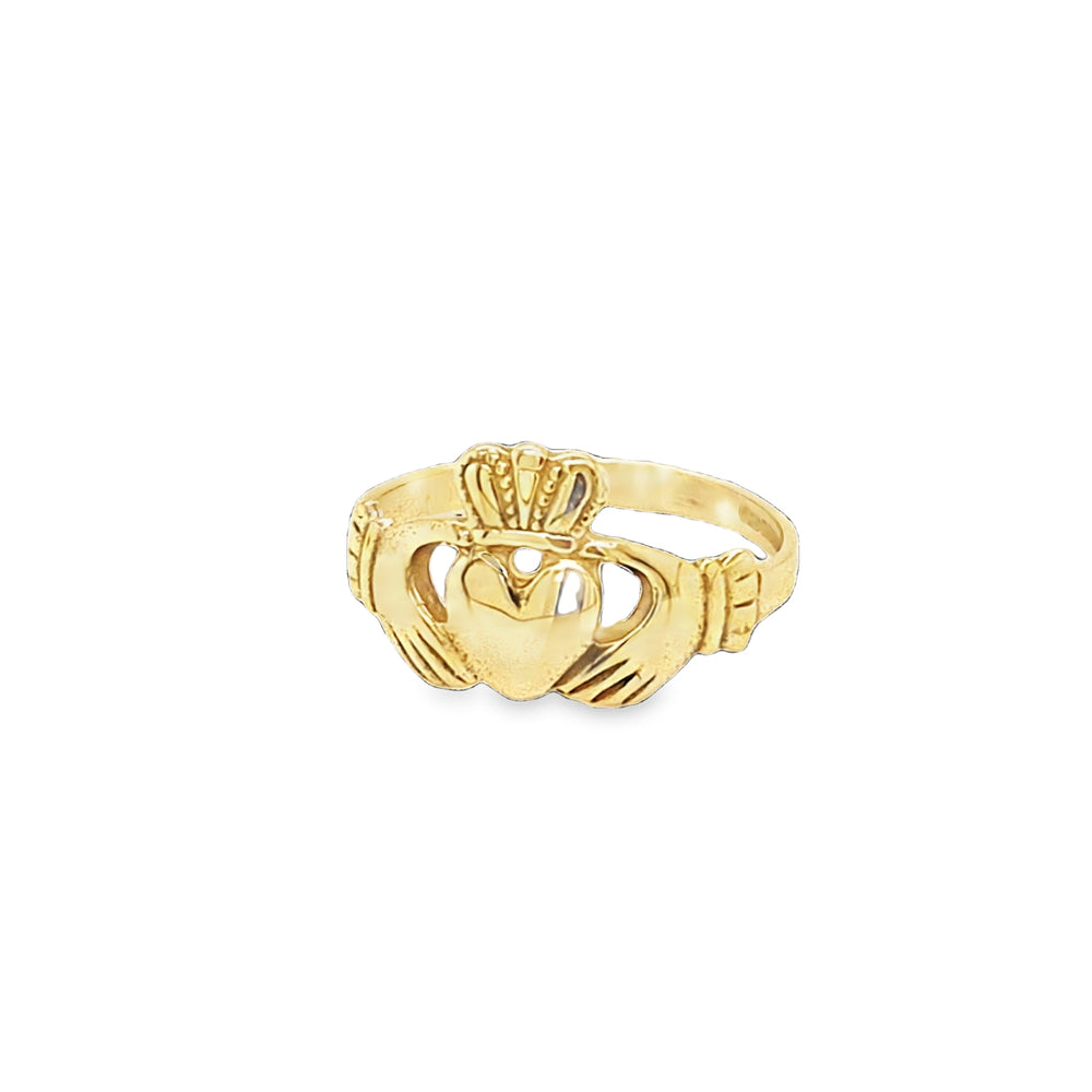 9ct Gold Ladies Claddagh Ring- Light Weight
