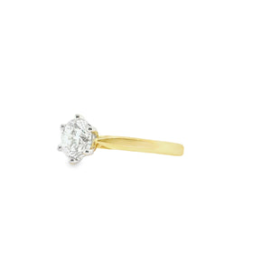 18ct Gold & Platinum Lab Grown Diamond Solitaire Engagement Ring- 1.32ct