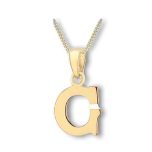 Buy the Yellow Gold M Initial Pendant at our Online Store – Diana